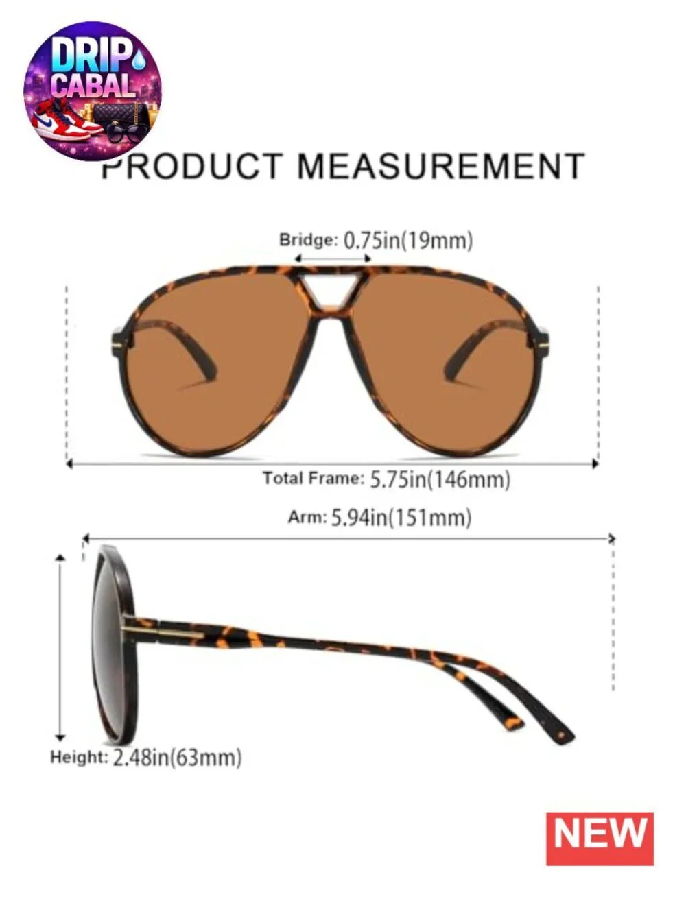 Retro Aviator Square Sunglasses with UV400 Protection